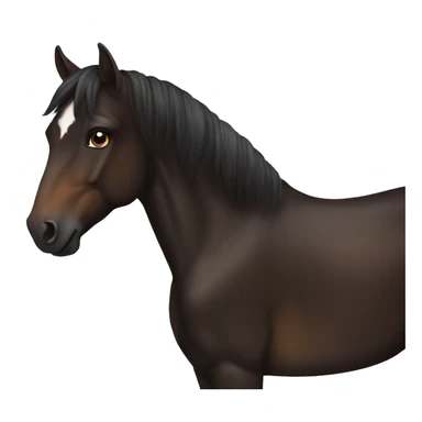 dark brown horse no white  sticker