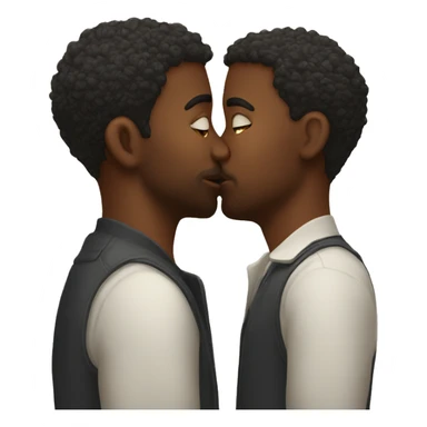 Guys kissing sticker