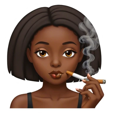 black girl smoking blunt sticker