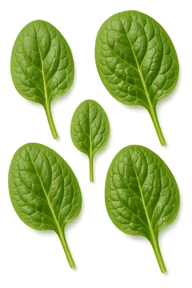 spinaci vista dall'alto, iperrealistiche 4k sticker