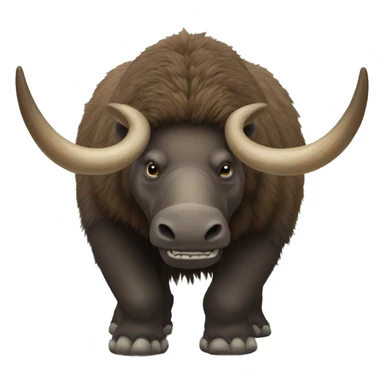 Woolly Rhinoceros Giant horn, Full Body sticker