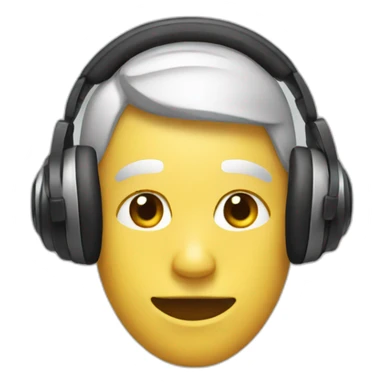 That has a headphones on head sticker