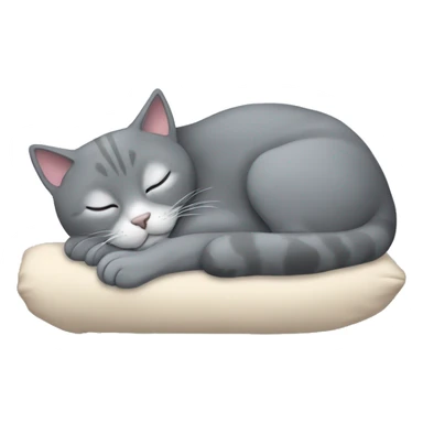 Gray cat sleeping sticker