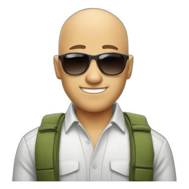 Bald Guy with Sun glasses sticker