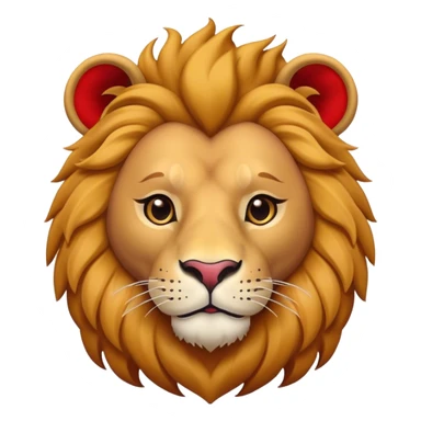 A Red Bull Racing lion making a Korean heart sticker