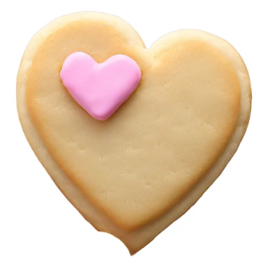 Heart shaped Sugar Cookie with pink frosting  sticker