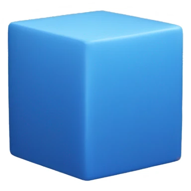 Blue cube sticker