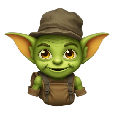 Goblin avec sac a dos sticker