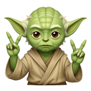 Yoda qui fait le signe jul  sticker