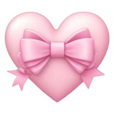 light pink heart with bow sticker