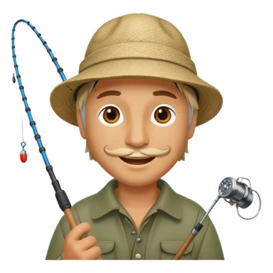 happy fisherman sticker