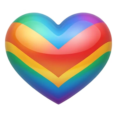 Heart with unique all colors in one heart sticker