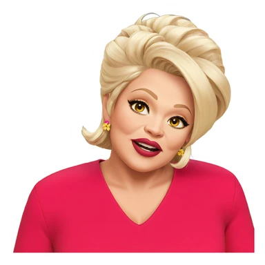 blonde girl with flower earrings sticker