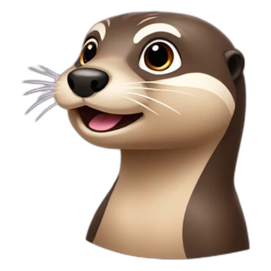 mignonne loutre indien sticker