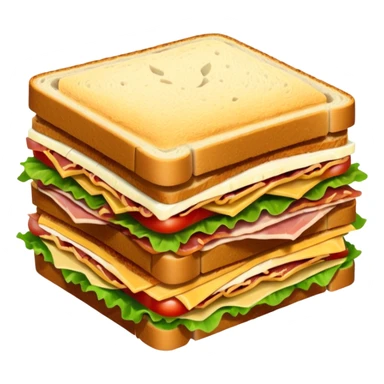 tall layered club sandwich with visible slices sticker