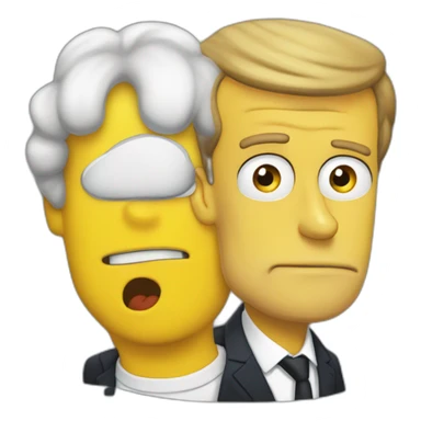 Emmanuel Macron en simpson sticker