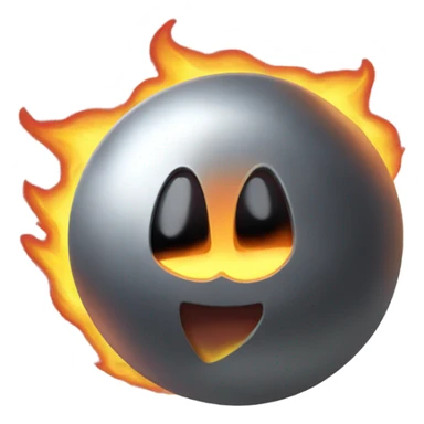 Metal Kirby ball with thrust flame back sticker