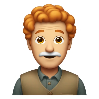 A red-haired grandpa sticker