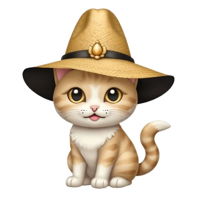 gatita beige, blanca y negro siendo un hada o brujita sticker