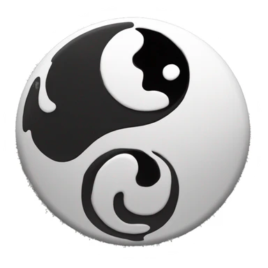 Ying-Yang black white version  sticker