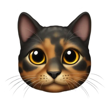 Tortoise shell cat mostly black sticker