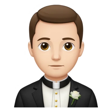 The priest presiding over the wedding sticker