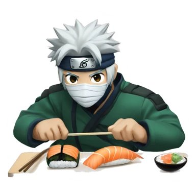 kakashi eating sushi sticker