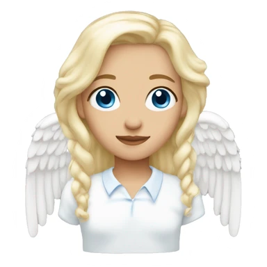 Angel white blonde blue eyes sticker