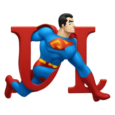superman logo with the letter "L"  sticker