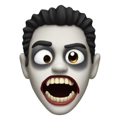 black lips with white vampire teeth sticker