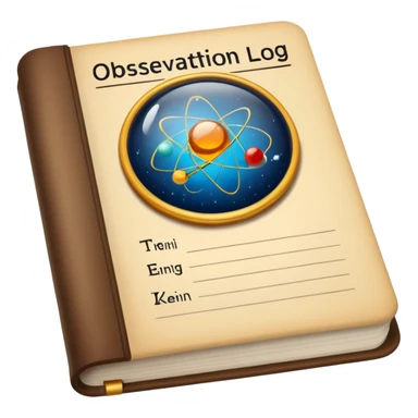 observation log. Transparent background sticker