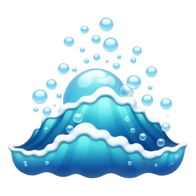 An ocean with a lot of bubbles errupting from it sticker