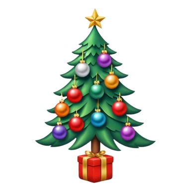 Árvore de natal,bolas de colocar na árvore, presente  sticker