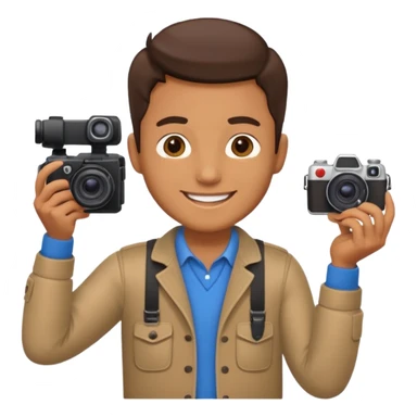 man with Camera, different outfit. sticker