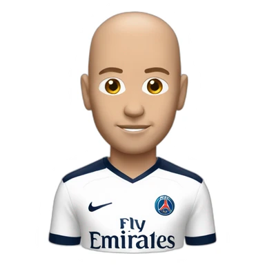 zidane head with a psg shirt sticker