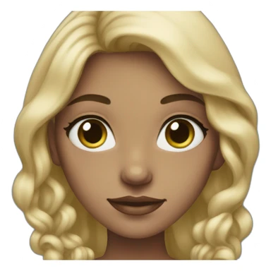 woman in a dress, middle parting light hair, blue-green eyes sticker