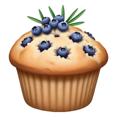 Lavender flower sprig muffin with blueberries sticker