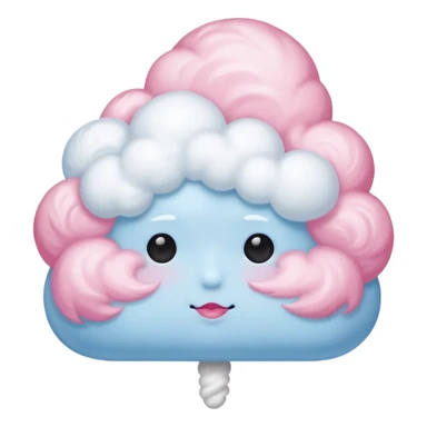 cloud person cotton candy, sticker