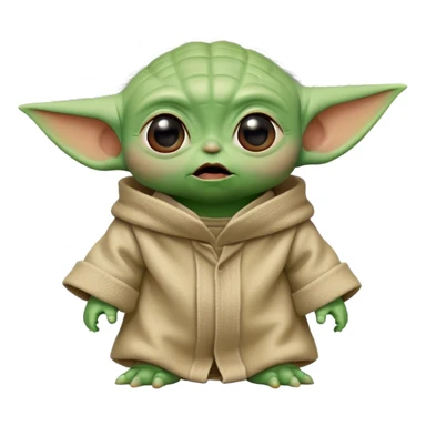 baby yoda shocked face sticker