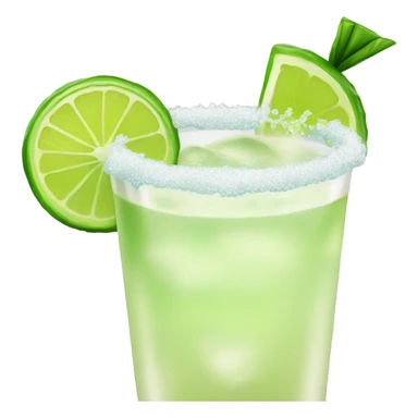 Margarita with a lime and salted rim sticker