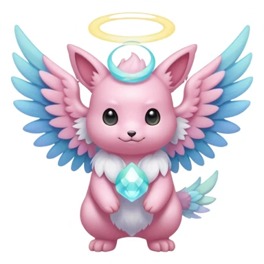 Pastel winged divine ethereal cute adorable fluffy colorful Pokémon sticker
