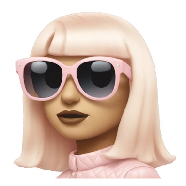 Light pink sunglasses Chanel sticker