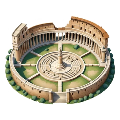 Imperial forum  rome 
no frame, no squared style
aereal view from up sticker