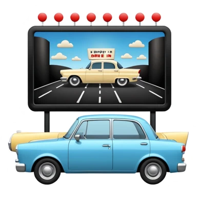 Drive in movies sticker