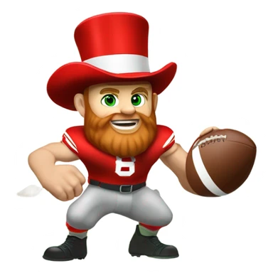 Ohio state football player punching a leprechaun  sticker