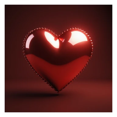 shiny heart, photorealistic style sticker