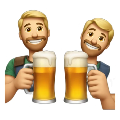 drinking beer with buddies sticker