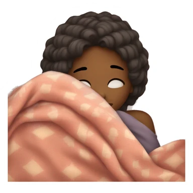 woman cozying up with a blanket sticker