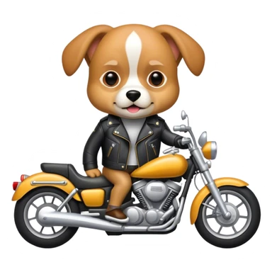 dog on motorcycle  sticker