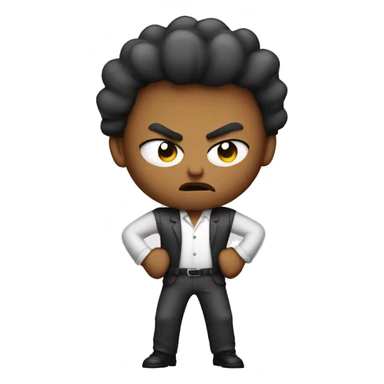 Angry hands on hips  sticker